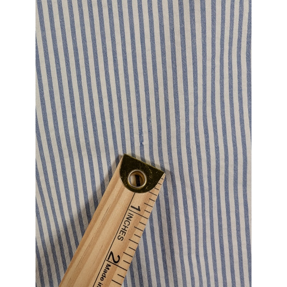 J.Crew Mens Seersucker Short Sleeve Button Down Shirt Blue White Stripe LT BG439 - Picture 10 of 11